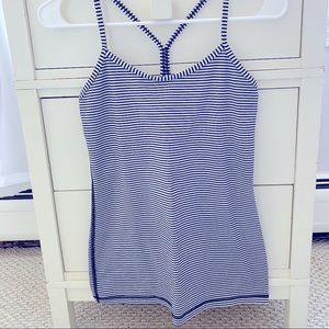 Lululemon Athletica striped racerback sz 6
